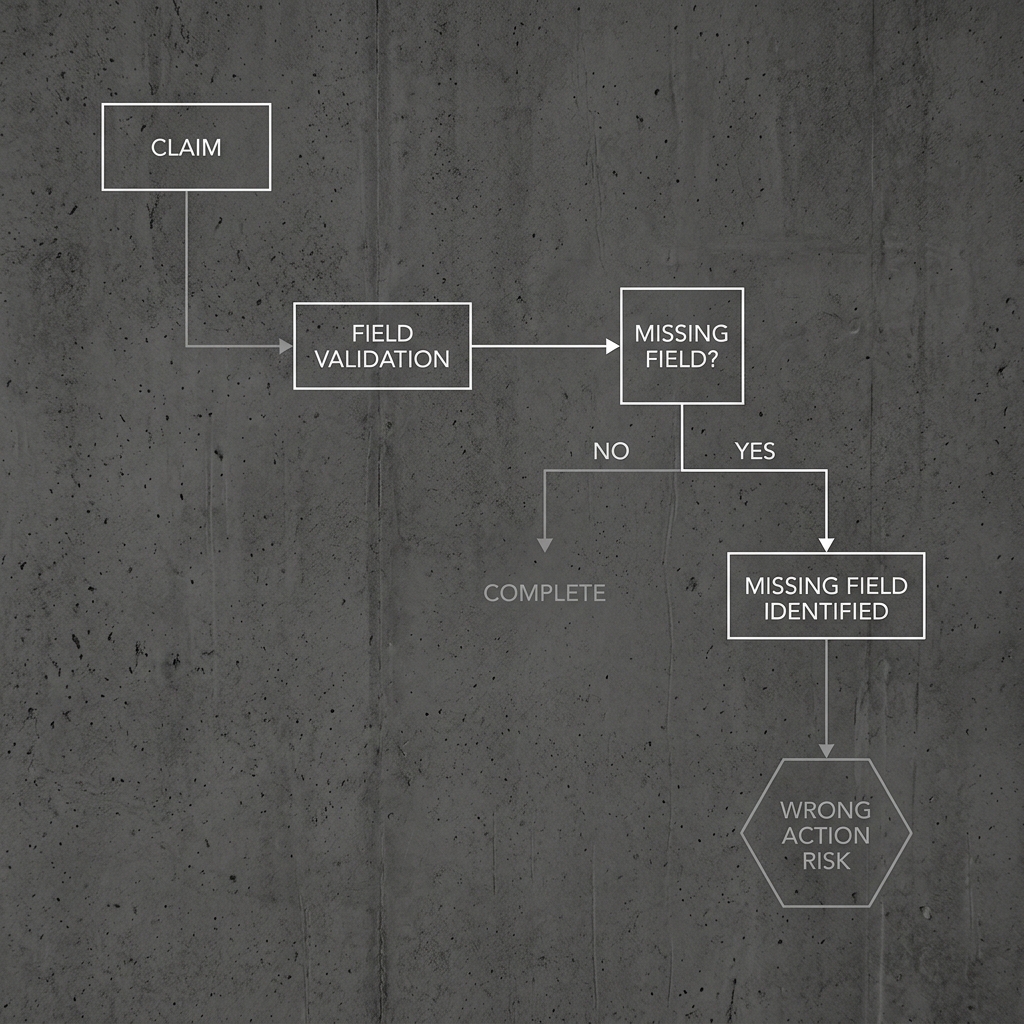 Counterexample route visual for public claim repair.